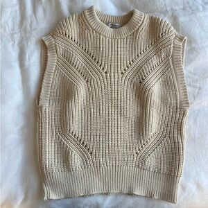 EUC madewell cream sweater vest